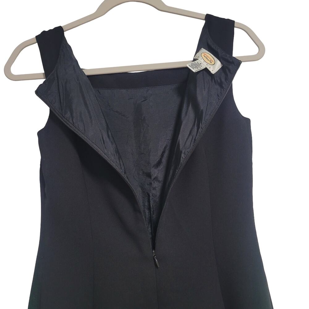 Talbots Petites Black Sleeveless Knee Length Zip Up Back Dress Size 4 - Picture 6 of 9